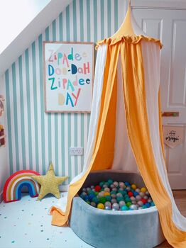 Circus Canopy Green Stripe Kids Tent, 5 of 5