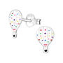 Hot Air Balloon Sterling Silver Earrings, thumbnail 3 of 3
