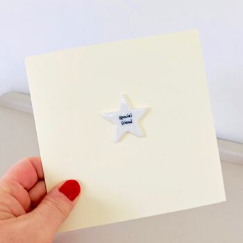 Special Friend Handmade Card ~ Porcelain Star, 2 of 3