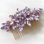 Lilac Crystal Hair Comb, thumbnail 5 of 5