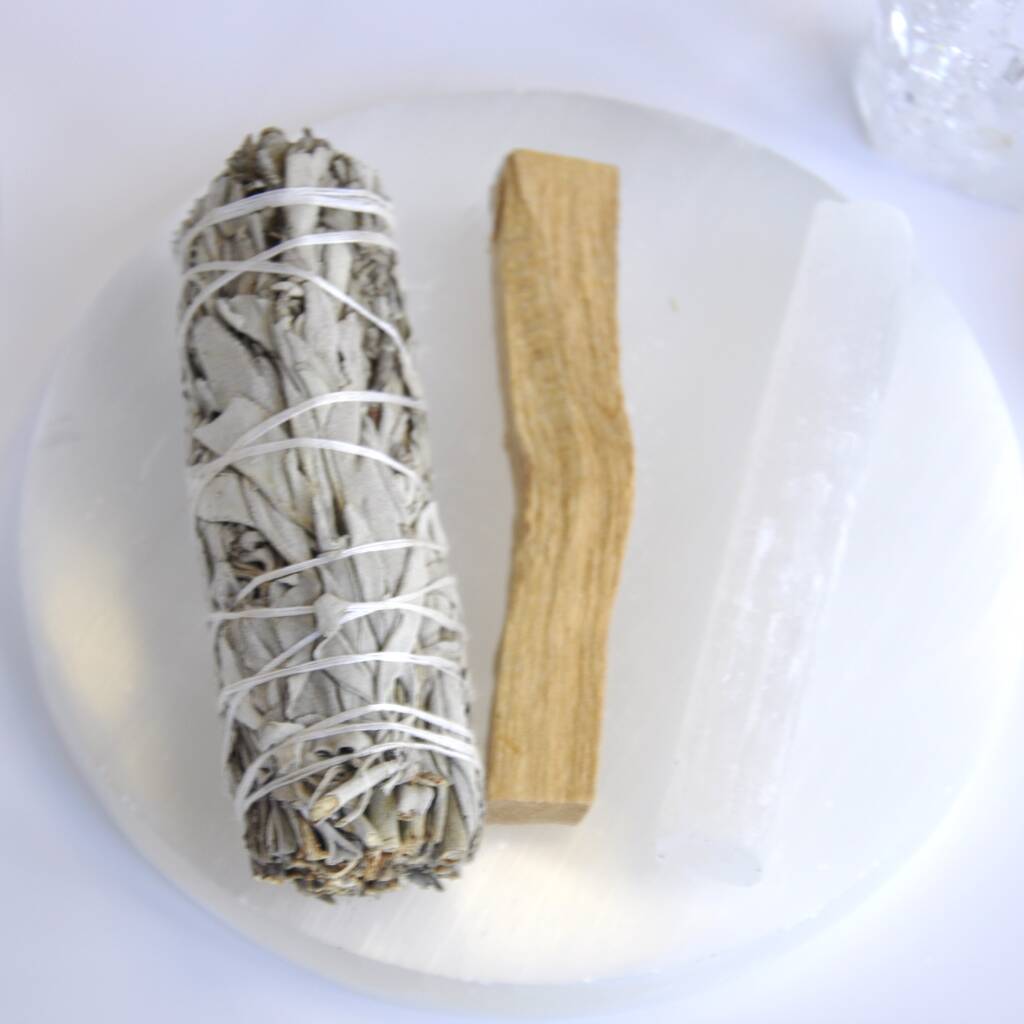 White Sage Smudging Kit For Crystal Cleansing, 1 of 4
