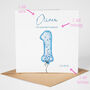 Personalised 1st Birthday Card, thumbnail 2 of 6