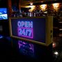 Wooden Light Box Open 247 Neon Sign, thumbnail 2 of 5