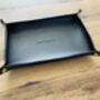 Personalised Rectangle Black Leather Accessories Tray, thumbnail 11 of 11