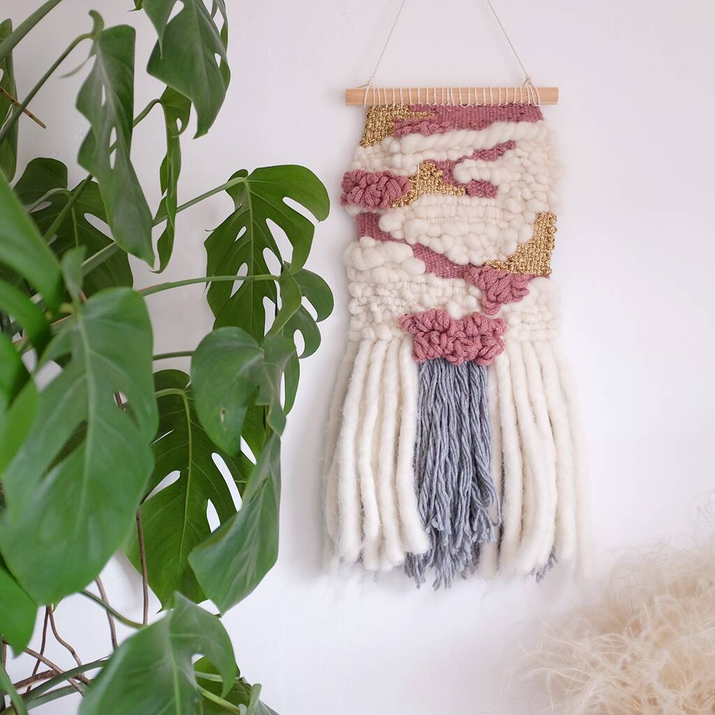 Boho Woollen Woven Wall Hanging By Peas and Needles