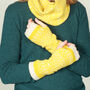 Soft Lambswool Knitted Fair Isle Mittens Yellow, thumbnail 1 of 4