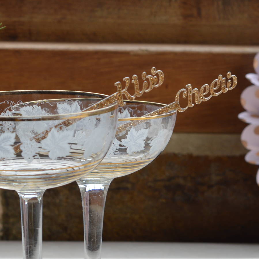 personalised word cocktail sticks by suzy q designs