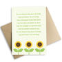 Sunflower Sympathy Card Eco Friendly, thumbnail 2 of 2