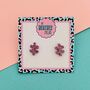 Jigsaw Puzzle Piece Stud Earrings, thumbnail 1 of 2