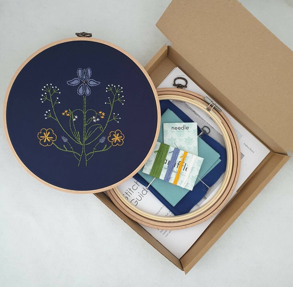 Botanical Embroidery Kit By Paraffle Embroidery