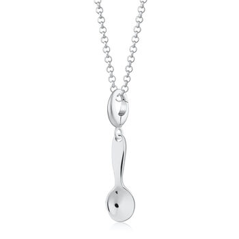 Sterling Silver Spoon Charm Necklace, 2 of 6