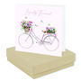 Friendship Gift Boxed Earring Card With Sterling Silver Cz Flower Earring Studs, thumbnail 1 of 6
