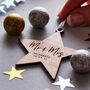 Personalised Couples Christmas Star Decoration, thumbnail 1 of 2