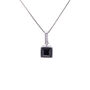 Sapphire 925 Sterling Silver Square Necklace, thumbnail 2 of 3