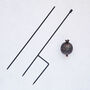 Recycled Iron Poppy Seed Head Garden Stake Decoration, thumbnail 7 of 12