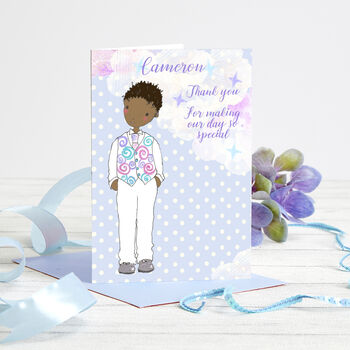 Personalised Page Boy Thank You Card, 7 of 7