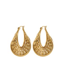 Sol Earrings Reversible 18k Gold Plated Titanium Tarnish Free + Waterproof Pvd, 2 of 4