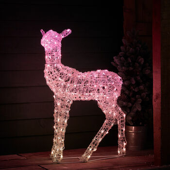 Twinkly Smart LED Outdoor Acrylic Christmas Doe Figure, 3 of 12