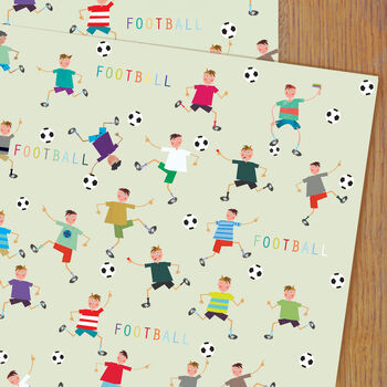 Football Gift Wrapping Paper Two Sheets, 2 of 5