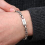 Men's Sterling Silver Personalised Circle Link Bracelet, thumbnail 1 of 5