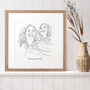 Mummy Line Portrait Present For Mother's Day, thumbnail 4 of 5