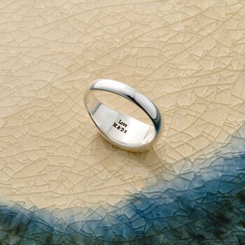 Oval Initial Argentium Silver Signet Ring, 6 of 11