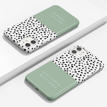 Personalised Green Animal Pattern Phone Case, 4 of 6
