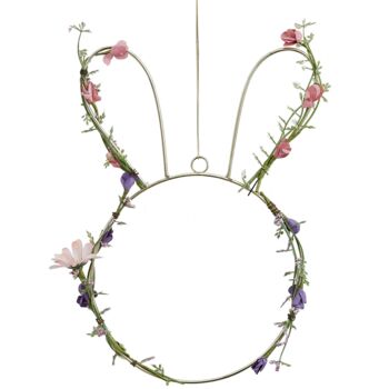 Contemporary Bunny Wreath With Foliage, 2 of 2
