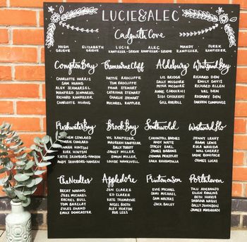 Large Personalised And Bespoke Chalkboard Table Plan, 5 of 5