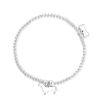 Personalised Dachshund Sterling Silver Bracelet, 4 of 8