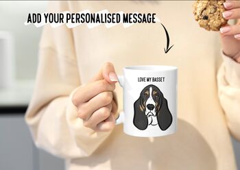 Personalised Basset Hound Mug, 2 of 5