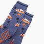 Men's Bamboo Socks Denim Blue Campervan Beach, thumbnail 2 of 4