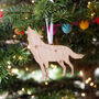 Lupus Wolf Constellation Wooden Christmas Decoration, thumbnail 3 of 4