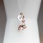 Personalised Sterling Silver Leaping Deer Necklace, thumbnail 2 of 5