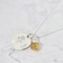 Citrine November Birthstone Birth Flower Name Necklace, thumbnail 1 of 4