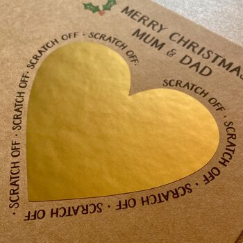 Christmas Surprise Scratch Reveal Personalised Card, 4 of 6