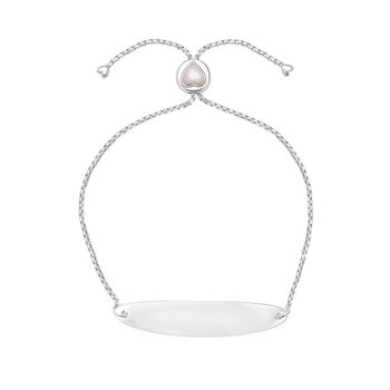 Personalised Kids Sterling Silver And Pearl Heart Bracelet, 4 of 4