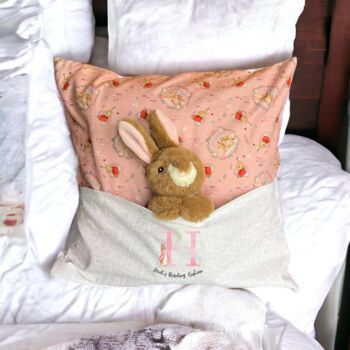 Pink Bunny Rabbit Children's Reading Cushion, 3 of 3