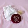 Bow Gift Set – Velvet Compact Mirror And Gold Bow Studs, thumbnail 1 of 3