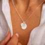 Sterling Silver Birthday Disc Birthstone Necklace, thumbnail 4 of 12