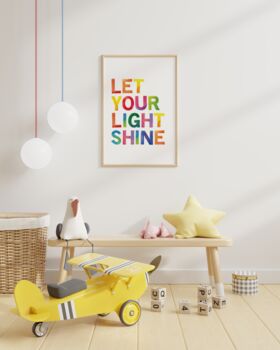 Let Your Light Shine Rainbow Print, 4 of 5