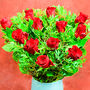 Rose Prosecco And A Dozen Red Roses Flower Bouquet, thumbnail 3 of 6