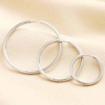 Stainless Steel Hoop Earrings, 2 of 12