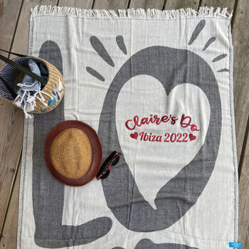 Love Towel Throws, Personalised Anniversary Gift, 8 of 12