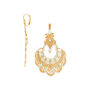 Statement Drop Gold Plated Fun Hooks Earrings, thumbnail 3 of 3