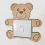 Wooden Teddy Bear Light Switch Cover Surround, thumbnail 3 of 6