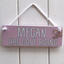 Personalised Gone Riding Sign, thumbnail 2 of 3
