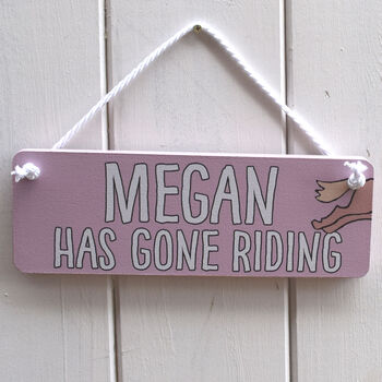 Personalised Gone Riding Sign, 2 of 3
