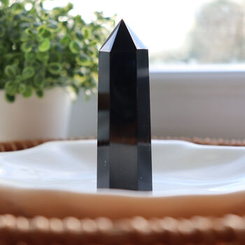 Black Obsidian Crystal Tower With Optional Mini, 2 of 11