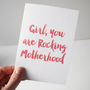 Rocking Motherhood Card For New Mums, thumbnail 3 of 3